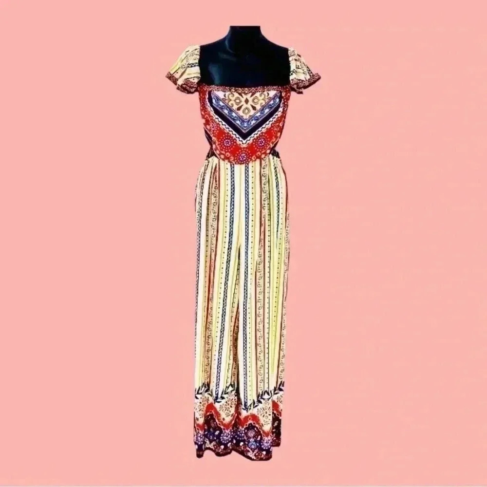 Flying Tomato NWT Colorful Cutout Jumpsuit Small